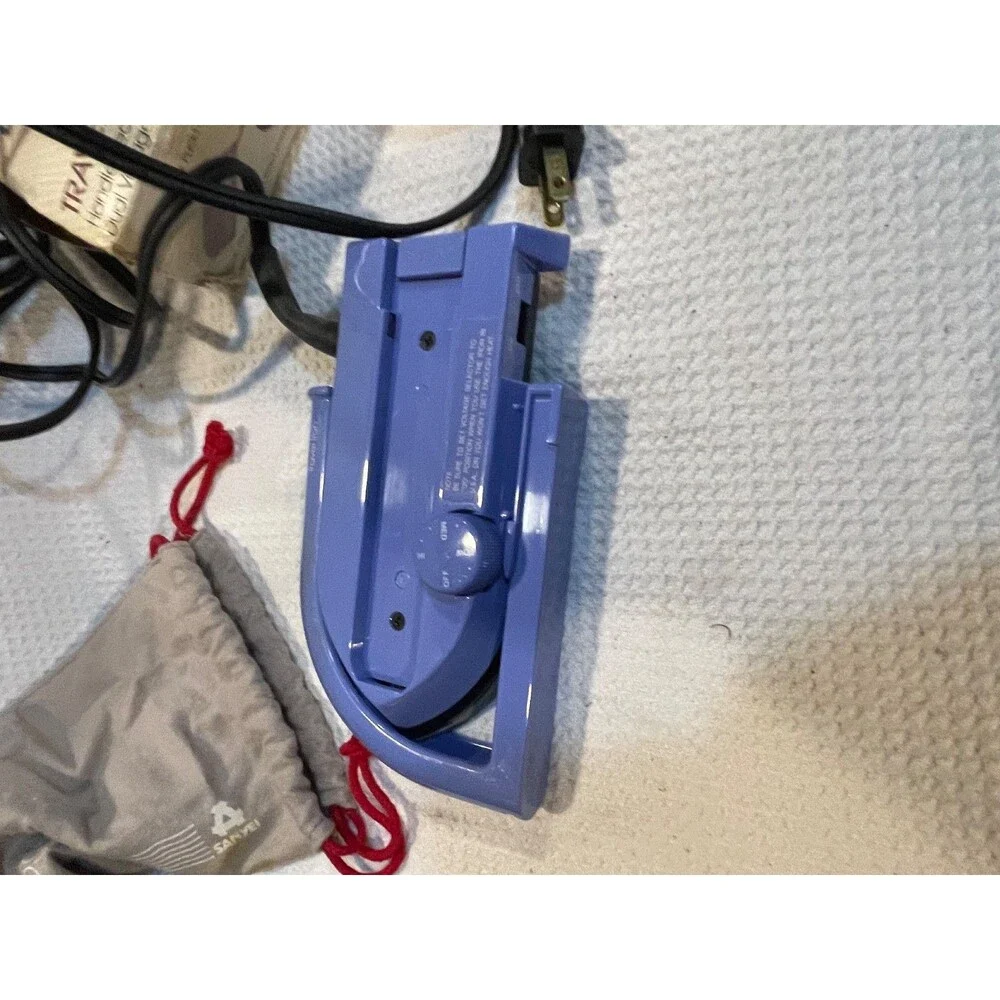 PostCard Travel Iron Compact Folding Portable w/ Pouch Tested Works